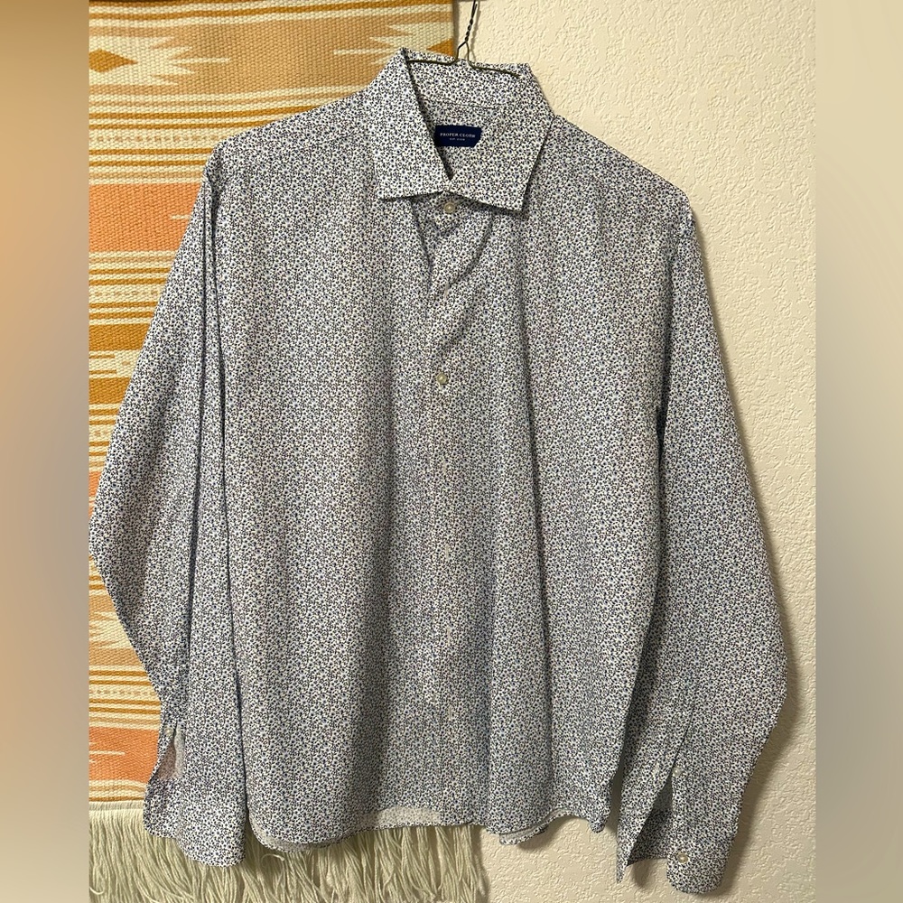 EUC Proper Cloth Custom Dress Shirt. Size 17.5